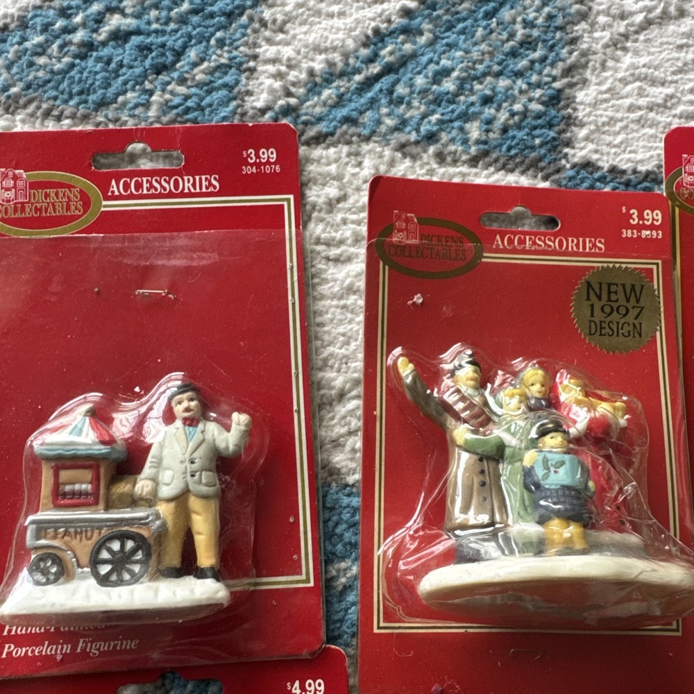 Vintage 1995-97 Dickens Collectables Accessories Christmas Village Lot of 14 - Picture 3 of 6